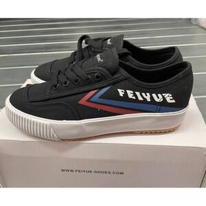 Feiyue‎ Fe Lo Platform Sneakers Womens 9 Black Lace Up